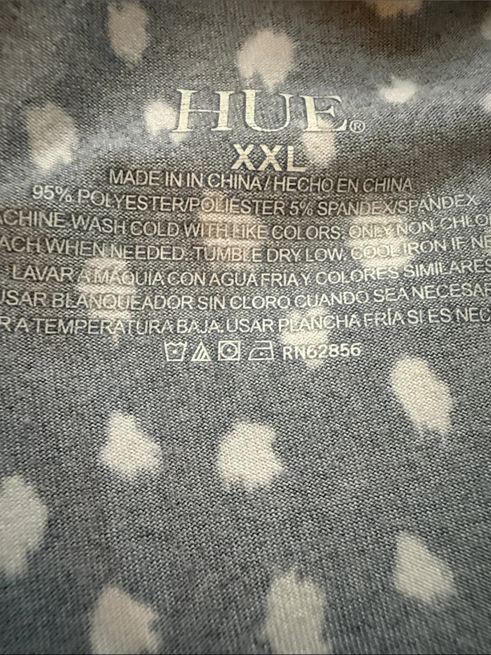 HUE Black Joggers with White Spot Print